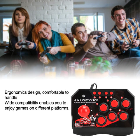 Arcade Fight Stick Wired Arcade Joystick PC Street Fight Controller Arcade Games Accessories for Switch/PC/PS3