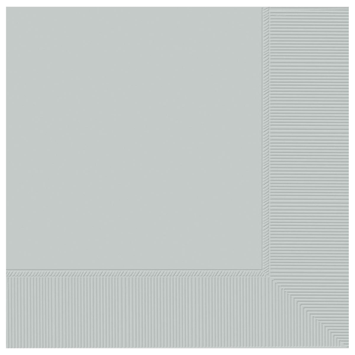 Silver 3-Ply Luncheon Napkins | Pack of 20 | Party Supply