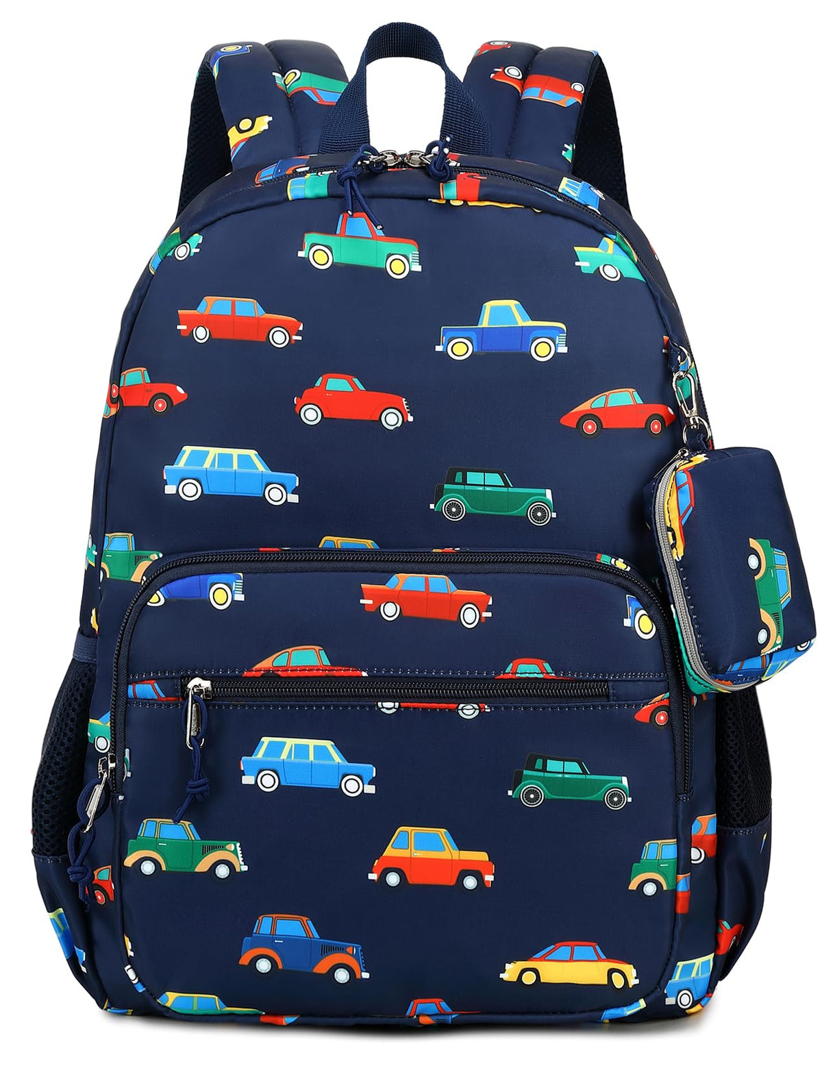 mygreen Preschool Backpack for Boys, Kids Backpack with Coin Purse Construction Backpack for Preschool Kindergarten Daycare and Travel, Car School Bookbag Dark Blue