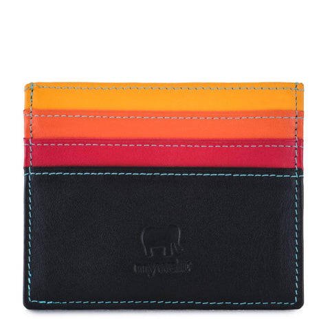mywalit Multi-Color Leather Credit Card Holder | 3 Card Slots & ID Window Wallet