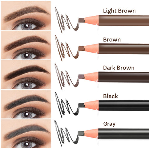 Swiffen 36 Pcs Waterproof Eyebrow Pencil Eyeliner Makeup Brow Pencil Set for Marking Waterproof Eyebrow Pen for Fills Supplies Kit Permanent Eye Brow Liners Long Lasting (Dark Brown)