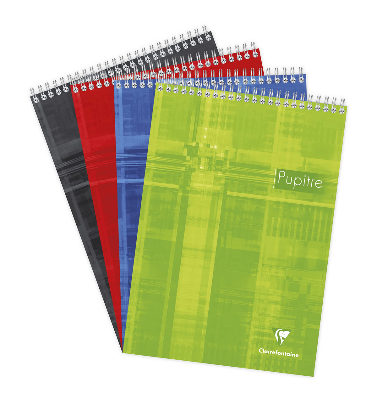Clairefontaine - Ref 8152C - Head Wirebound Pad (80 Sheets) - A4 Size, Squared Ruling, 90gsm Brushed Vellum Paper, Laminated Card Cover - Random Colour