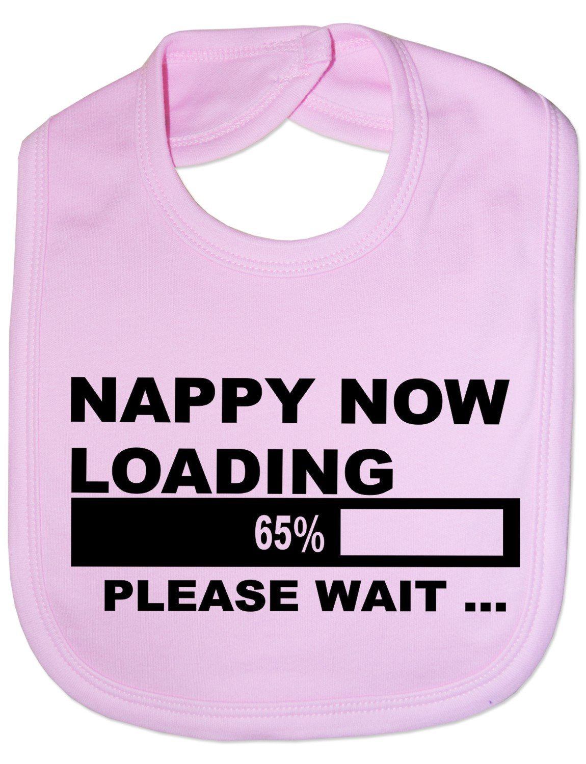 Print4U Nappy Now Loading - Funny Baby/Toddler/Newborn Bib Gift pink