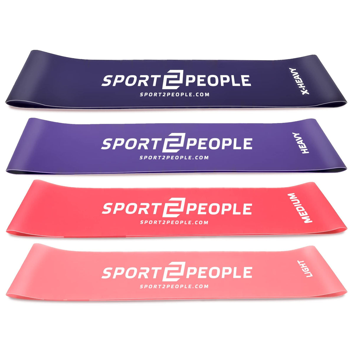 Exercise Resistance Loop Bands with 2 Workout E-Books for Strength Training and Physical Therapy - Set of 4 Fitness Mini Loops for Booty, Hips and Legs