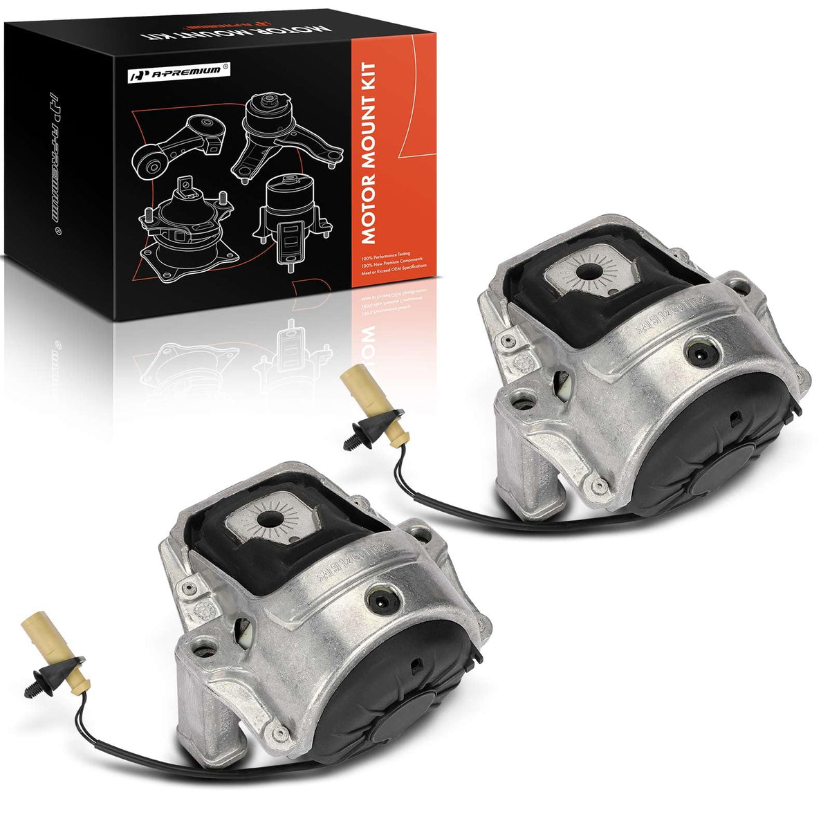 A-Premium 2PCS Engine Motor Mount Set Compatible with Audi A4, A4 Quattro 2009-2016, A4 allroad 2013-2015, Q5 2011-2017, A5 2010-2015, A5 Quattro 2008-2017, allroad 2013-2016, 2.0L 3.2L