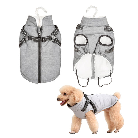 Winter Dog Coat: Dog Jacket Waterproof Fleece Warm Reflective Winter Jacket Warm Vest for Small Medium Large Dogs Dog Dry Robe Coat Dog Wear Outdoor Hunter Vest