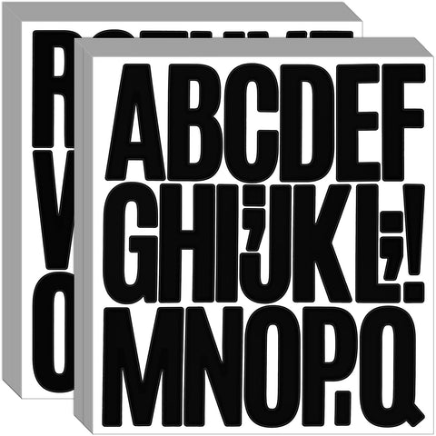 Bemeol 756 Pieces 36 Sheets Letter Stickers Big Font Alphabet Letter Stickers 3 Inch Self Adhesive Letters for Bulletin Board Classroom Mailbox Door Home Decor(Black)