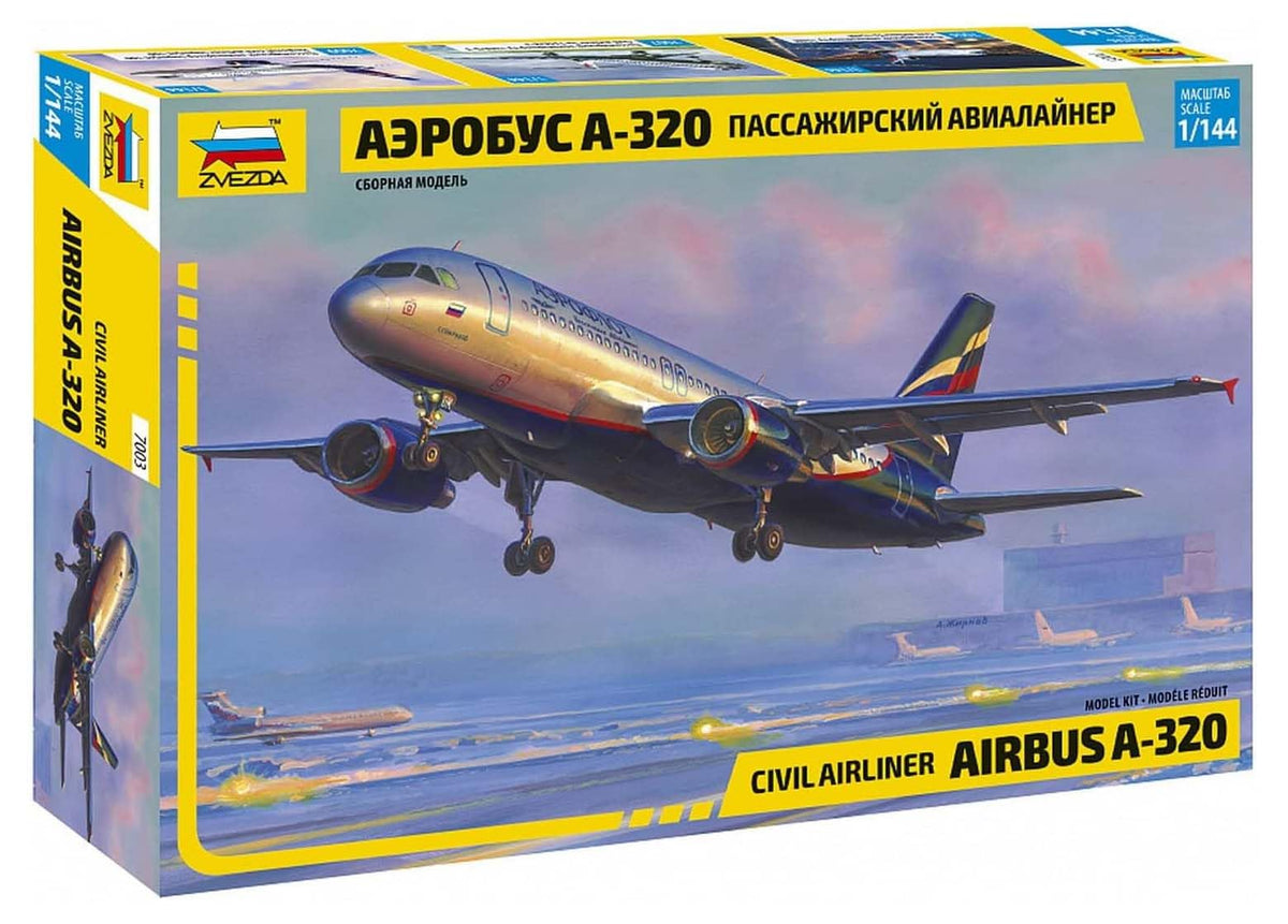 Zvezda Models Airbus A-320 - Aeroflot Model Kit (1/144 Scale)