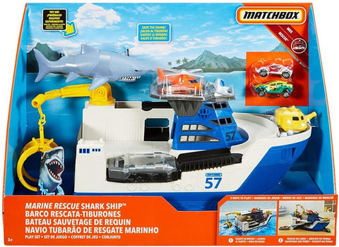 Matchbox Shark Ship Floats in Water and Rescue on Land