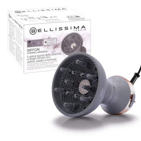 Bellissima Diffon Ceramic Argan HEI?luftdiffusor fÃ‚Â¨Ã‚Â¹r lockiges Haar, Keramik- und Argan?l-Technologie, schonende Trocknung, 2 Luft/Temperaturstufen, 700 W