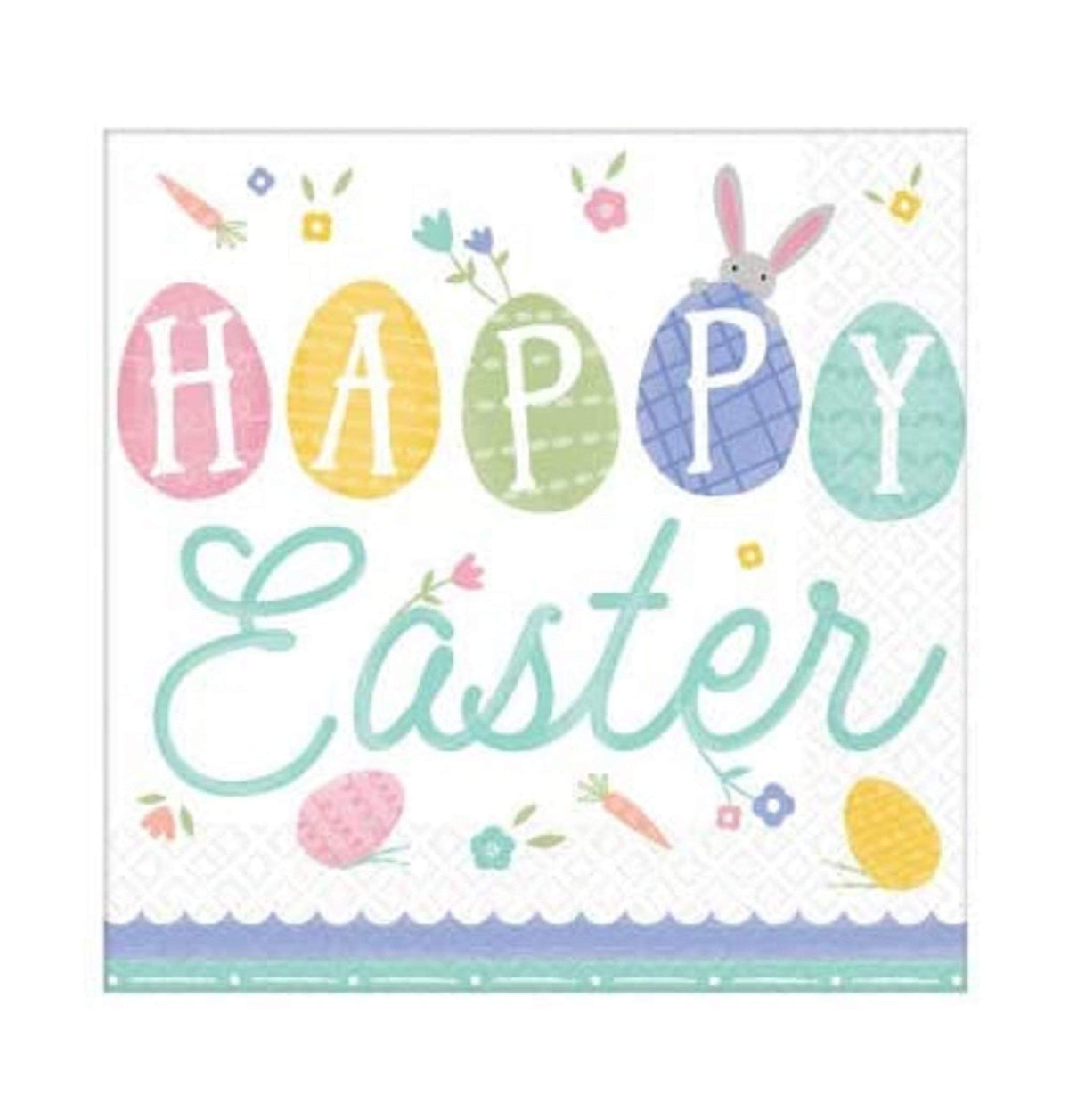 Pretty Pastels Easter Luncheon Paper Napkins - 6 1/2" x 6 1/2" | Multicolor | Pack of 16