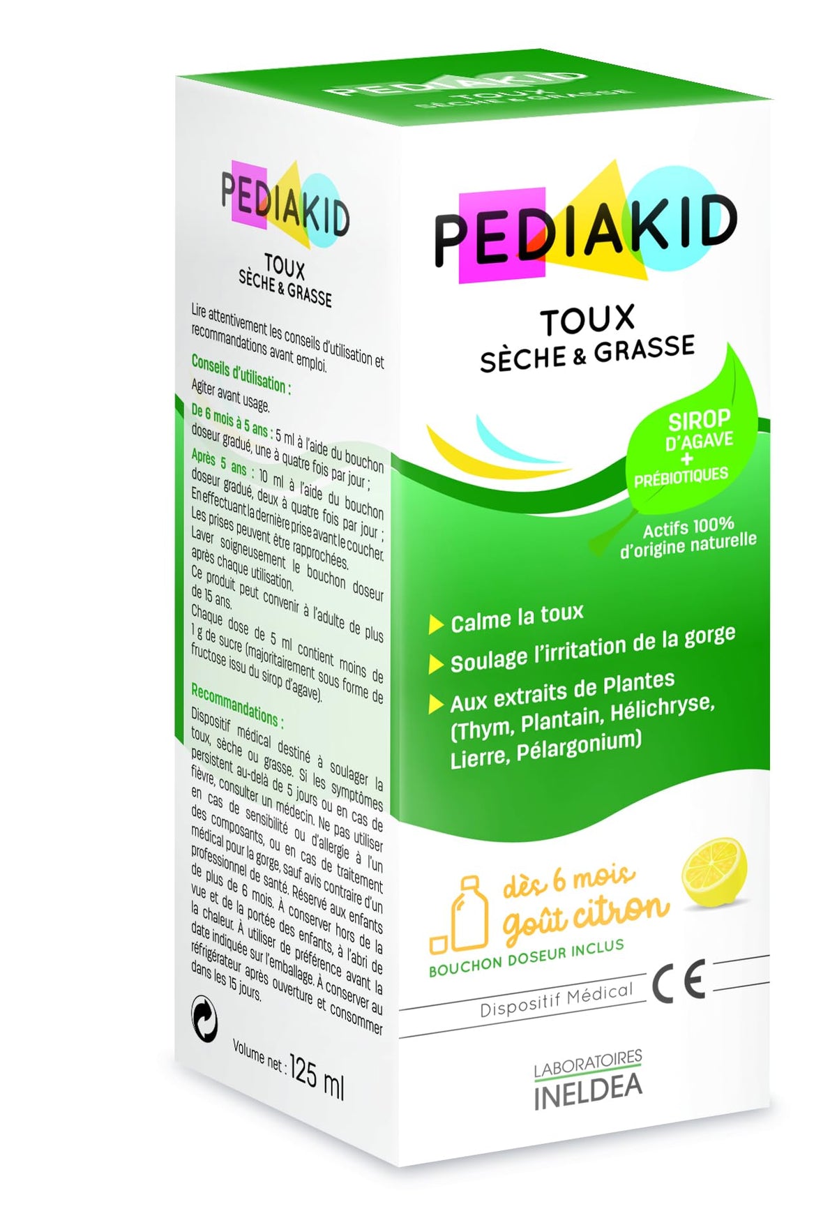 Pediakid Sirop Toux SÃ¨che et Grasse 125ml