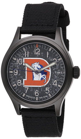 Timex Tribute Men's NFL Scout 40mm Quartz Fabric Strap, Denver Broncos, Classic