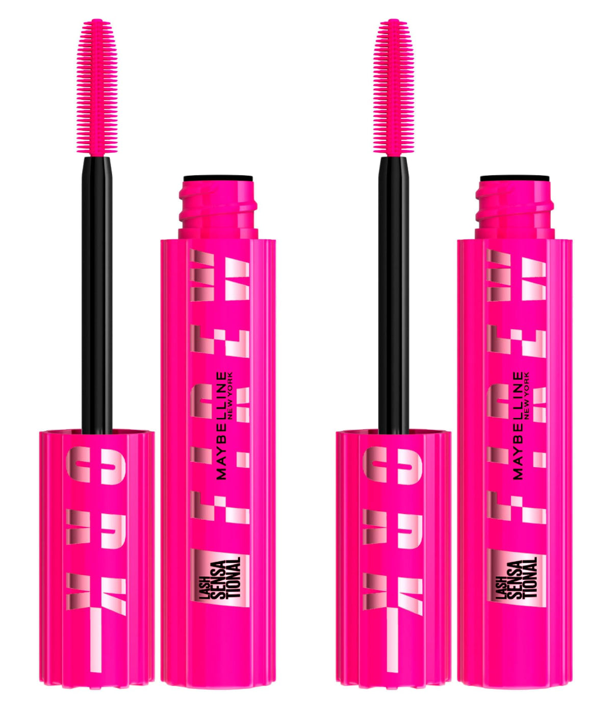 Maybelline New York Mascara Sensational Firework Eyelashes Volume and Opening of the Look Brush with Spiral Bristles Pro Gel Formula Vitamin B5 24H Hold - 2 cosmetics of 10ml