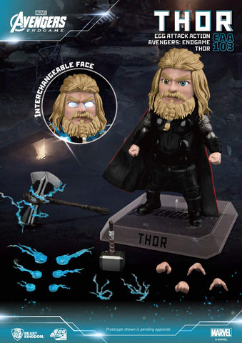 Beast Kingdom Avengers Endgame: Thor EAA-103 Egg Attack Action Figure, Multicolor