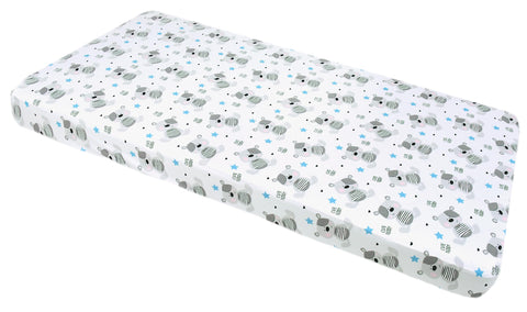 Medi Partners Fitted Sheet 60x120 cm 100% Cotton Baby Bed Linen Mattress Cot (Teddy)