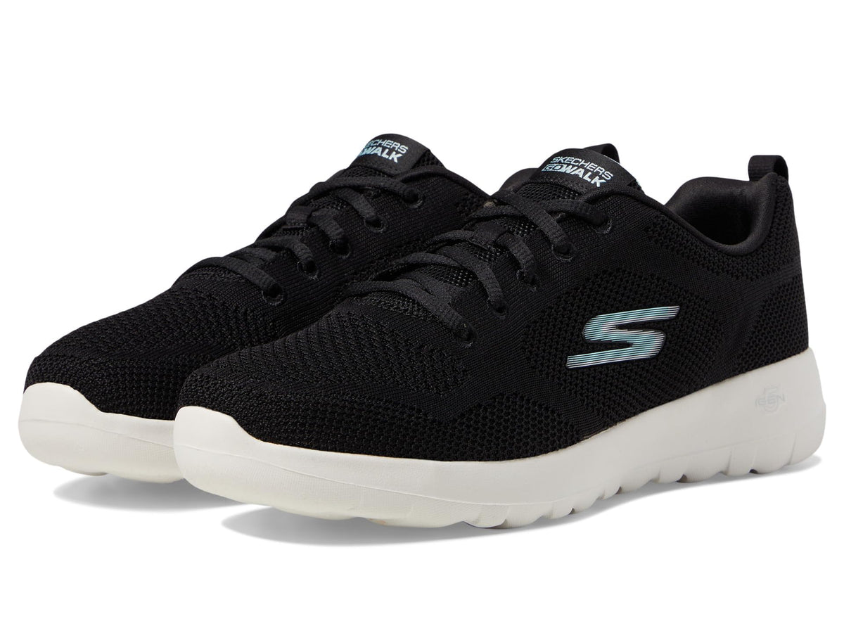 Skechers Women's Go Walk Joy Violet Sneaker, Black/Mint, 7.5