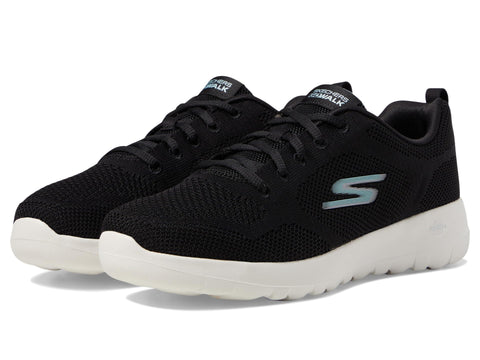 Skechers Women's Go Walk Joy Violet Sneaker, Black/Mint, 7.5
