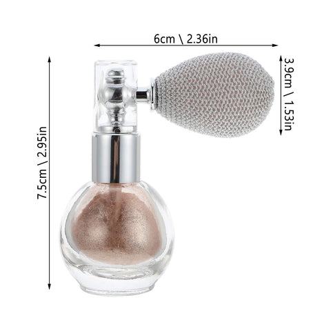 Lurrose Glitter Powder Spray Women Makeup Body Hair Highlighter Sprayer Sparkle Shimmer Powder Makeup Body Dust Glitter Champagne