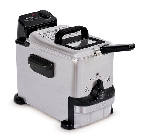 Tefal Compact Deep Fryer Oleo Clean, 2L Oil Capacity, Easy Cleaning, Oil Filtration System, Oil Storage Box, Stainless Steel, Semi Pro Fryer, Chips, Fried Chicken, 1500W FR701640