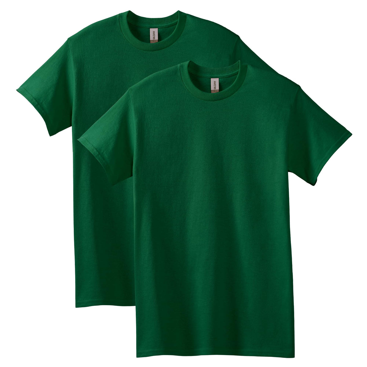 Gildan Men's Heavy Cotton T-Shirt, Style G5000, 2-Pack, Forest Green, Medium
