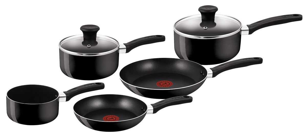 Tefal TEF-B020S544 Delight Cookware Black, 5 Piece Pan Set