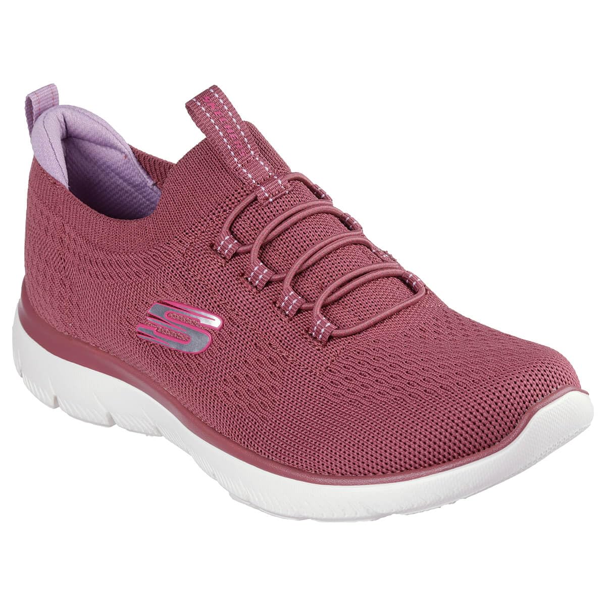 SKECHERS Women's Summits Top Player Sneaker, Dark Mauve, 7.5