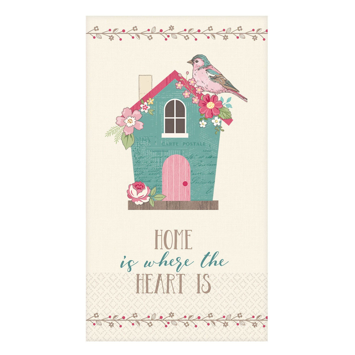 amscan Home Is Where The Heart Is Guest Paper Towels - 8" x 4" | Multicolor | Pack of 16