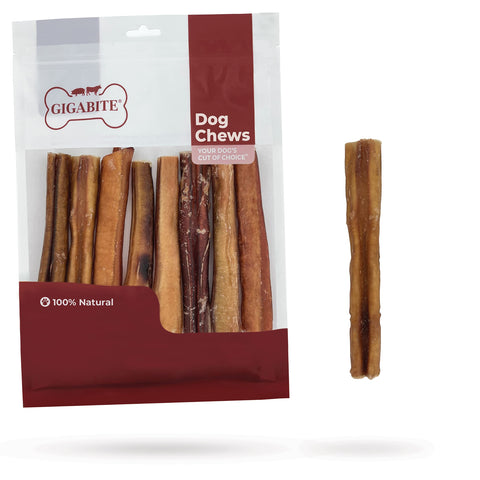 Best Pet Supplies GigaBite 6 Inch Premium Bully Sticks (8 Pack) - All Natural, Free Range Beef Pizzle Dog Treat
