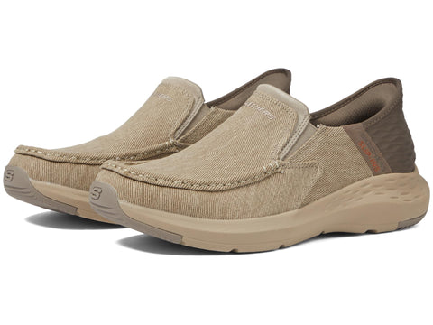 Skechers USA Men's Men's Parson-Dewitt Hands Free Slip-in Moccasin, Beige, 10