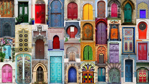 Colorful Wooden Jigsaw Puzzle for Adults - Doors to The World - 557 Unique Wooden Pieces by Nautilus Puzzles