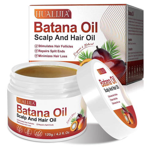Raw Batana Oil for Hair Growth, Batana Oil Organic Dr. Sebi from Honduras - Prevent Hair Loss, Eliminates Split Ends and Enhances Hair Thickness for Men & Women 4.2 OZ