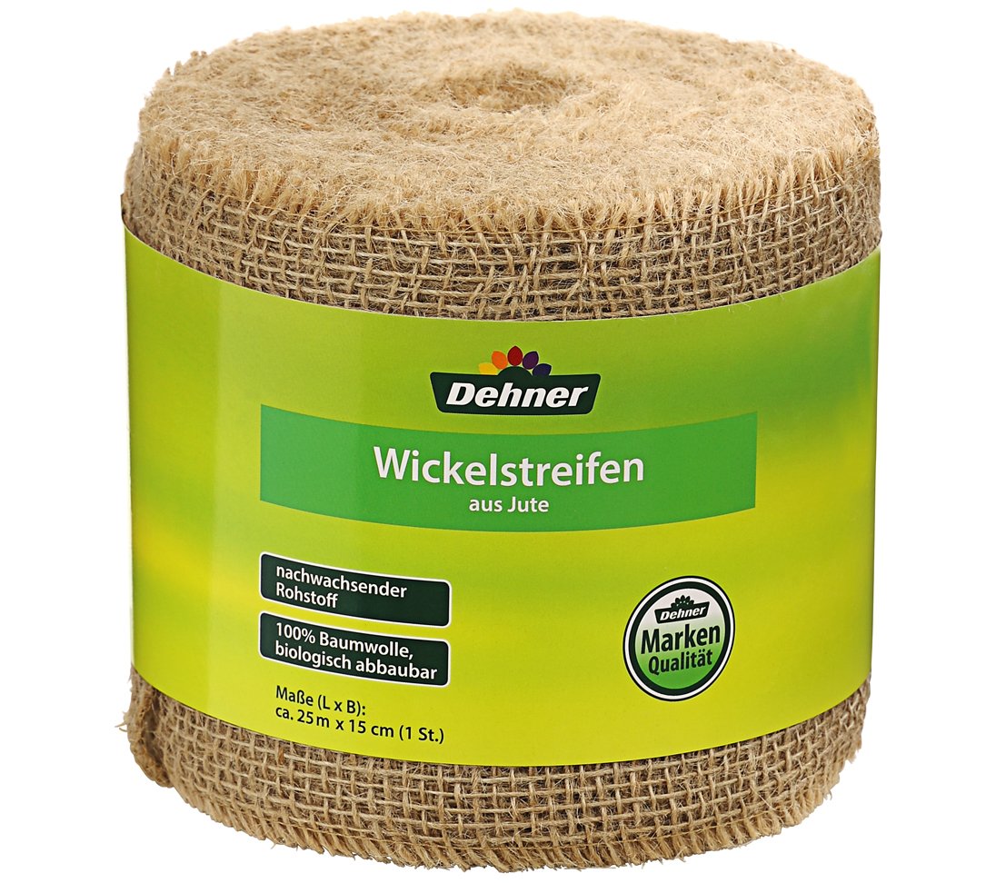 Dehner 4023644 Jute Wrap Strips Cotton Beige 15.5 x 15 x 15 cm
