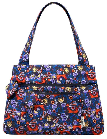 Cath Kidston Purple Pinball Ditsy Medium Recycled Material Handbag (34cm x 25cm x 12cm)