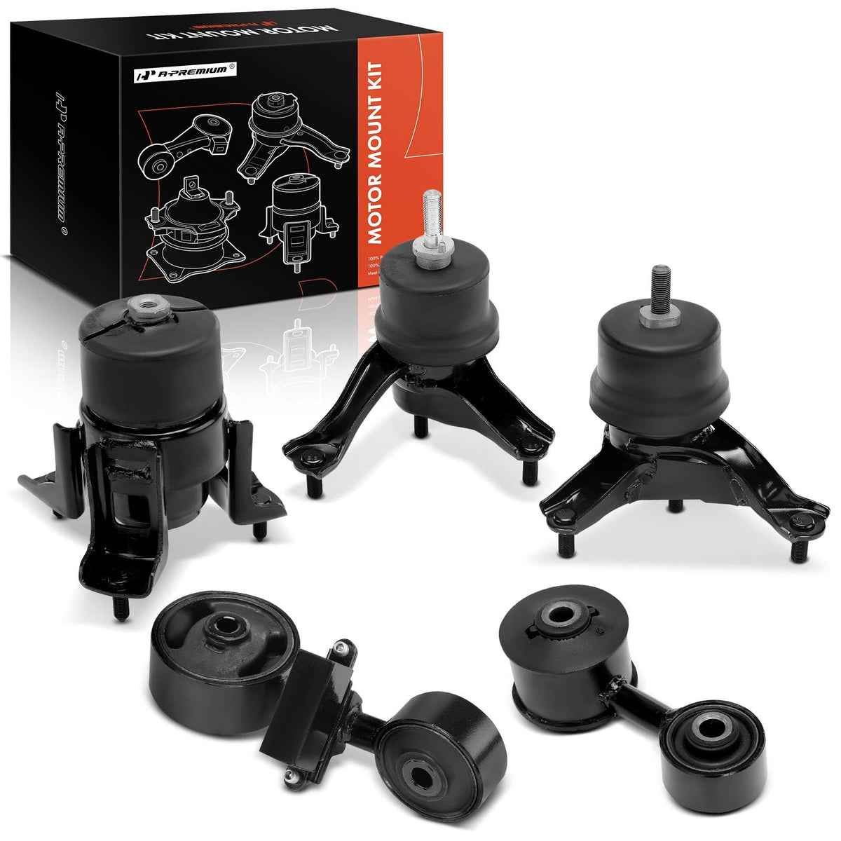 A-Premium 5PCS Engine Motor Mount Transmission Mount and Torque Strut Mount Set Compatible with Toyota Camry 2002 2003 2004 2005 2006, 2.4L, Manual Transmission, Replace# 123620A020