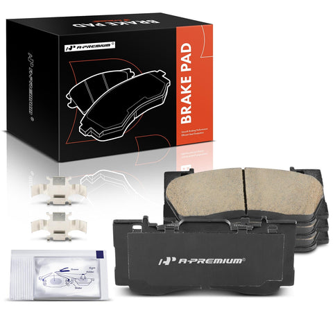 A-Premium Front Ceramic Disc Brake Pads Set Compatible with Ford Mustang 2015-2022, 4 Pcs