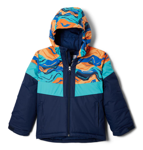 Columbia Youth Boys Lightning Lift II Jacket, Collegiate Navy/Brt Indigo Tectonic/Brt Aqua, Large