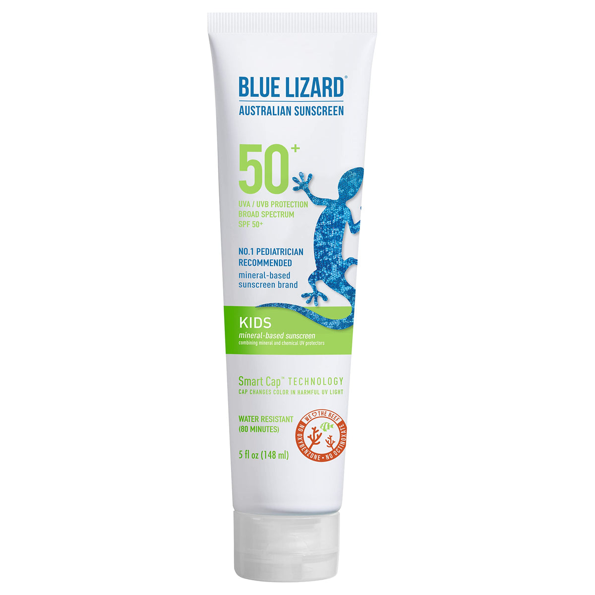 BLUE LIZARD Kids Sunscreen Lotion SPF 50+ 5oz Tube, cream