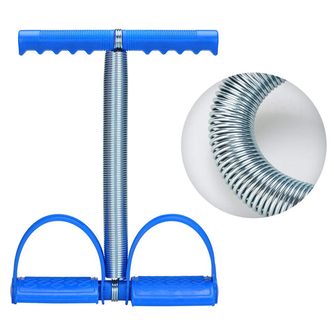 COVVY Elastic Sit Up Pull Rope Pedal Resistance Band Powerful Spring Drawstring Tummy Trimmer Equipment Portable Home Gym with Elastic Bodybuilding Fitness Slimming Training Exercise Bands (Blue)