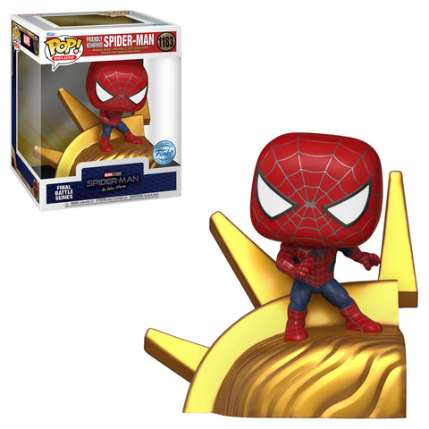 Funko Pop! Deluxe Spider-Man No Way Home: Friendly Neighborhood Spider-Man Final Battle Series Build-A-Scene Vinyl Figure
