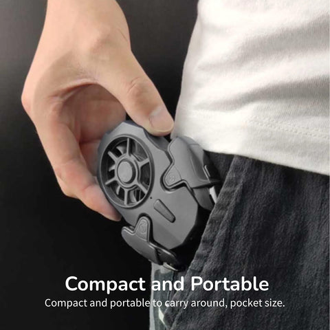 Yoidesu Mobile Game Controller with Cooling Fan, Mobile Game Trigger Joystick Gamepad, RGB Light, 3 Speed Wind, Long Battery Life, Foldable Portable Gaming Radiator for Phone