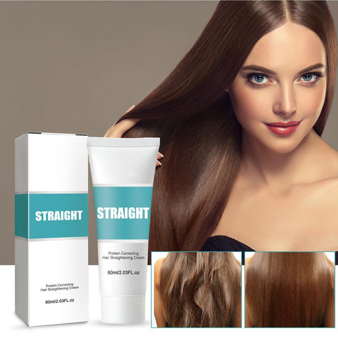 KOAHDE Hair Straightening Cream,Hair Protein Correcting Cream,Protein Correction Straight Hair Cream,Nourishing Smoothing Hair Cream,Correcting Smoothen Hair Creams,Collagen Hair Straight Cream,60ML