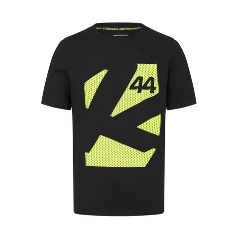 Mercedes AMG Petronas F1 Men's Lewis Hamilton Tshirt - Black - Size: L