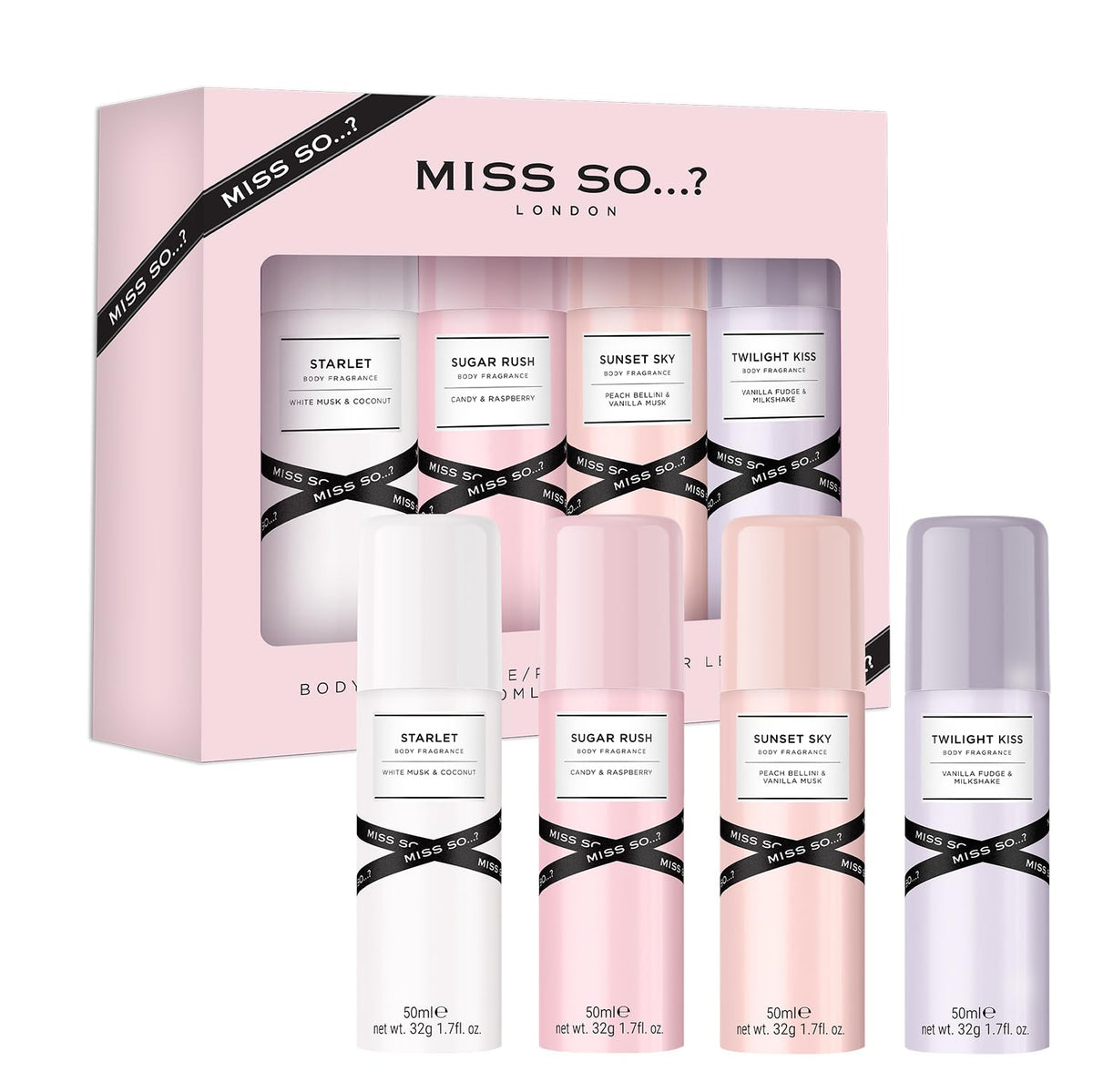 Miss So...? Mini Galore Womens Body fragrance Gift Set 4x50ml