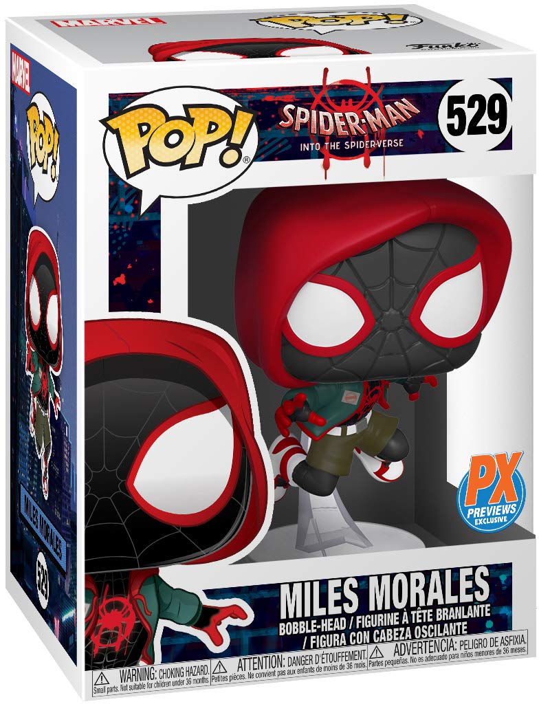 Funko Pop! Marvel: Spider-Man Into The Spiderverse: Casual Miles Morales Vinyl Figure, Multicolor, Standard