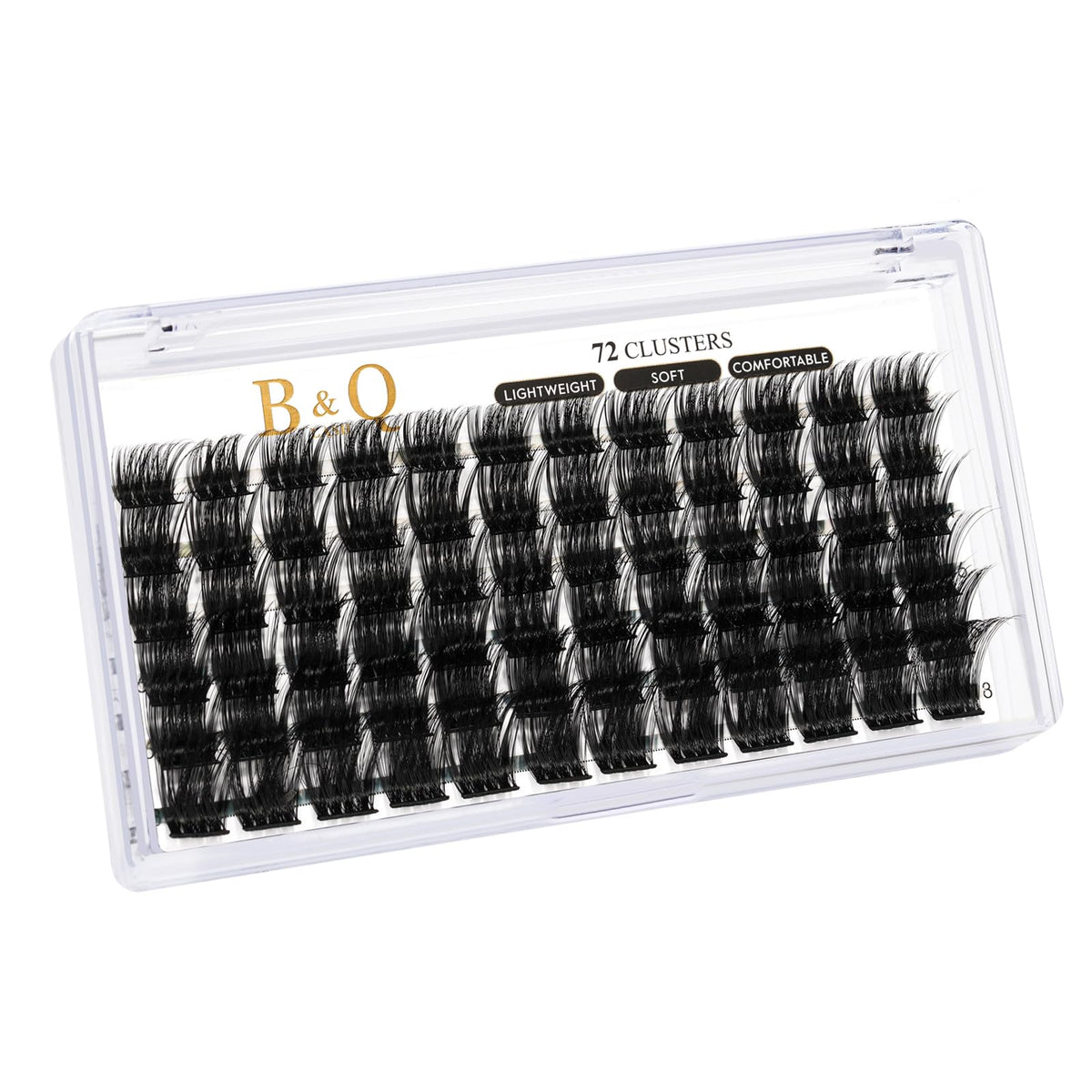 Lash Clusters B16 D Curl 12-18 DIY Eyelash Extensions 72 Clusters Lashes Fluffy Wispy Individual Lashes Eyelash Clusters Extensions (B16,D-12-18mm)