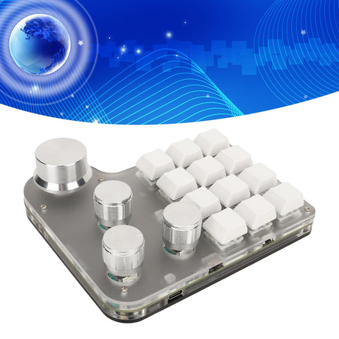 Luqeeg 6 Key Macro Programmable Keyboard, RGB LED Lighting, USB C Wired Keyboard with Software, for Gaming Office Media