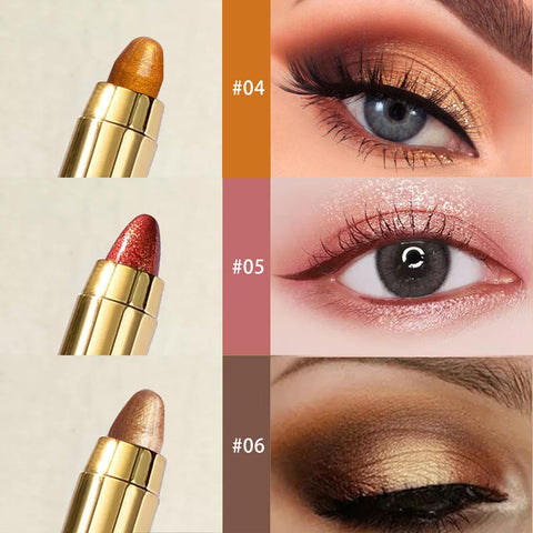 VERONNI 3PCS Eyeshadow Stick Set, Creamy Shimmer Eye Shadow Sticks, Waterproof Long Lasting Eye Brightener Makeup Pencil with Soft Smudger (3PCS SET 02)