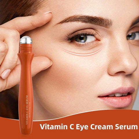 Vitamin C Eye Serum, Roll-on Eye Serum Anti-Aging Eye Care Serum, Reduces Dark Circles, Under Eye Bags, Wrinkles, Fine Lines, Moisturizing for Men and Women (15ml)