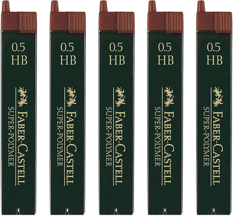 Faber-Castell Super-Polimer-Replacement Mines (5 Units, 0.5 HB), Quantity 5, 60 Minen